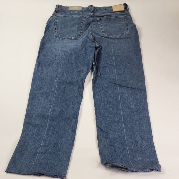Everlane Distressed Way High Straight Jeans sz 33 - Picture 5 of 6